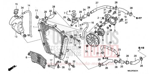 RADIATOR (CBR1000RR6/7) CBR1000RR6 de 2006